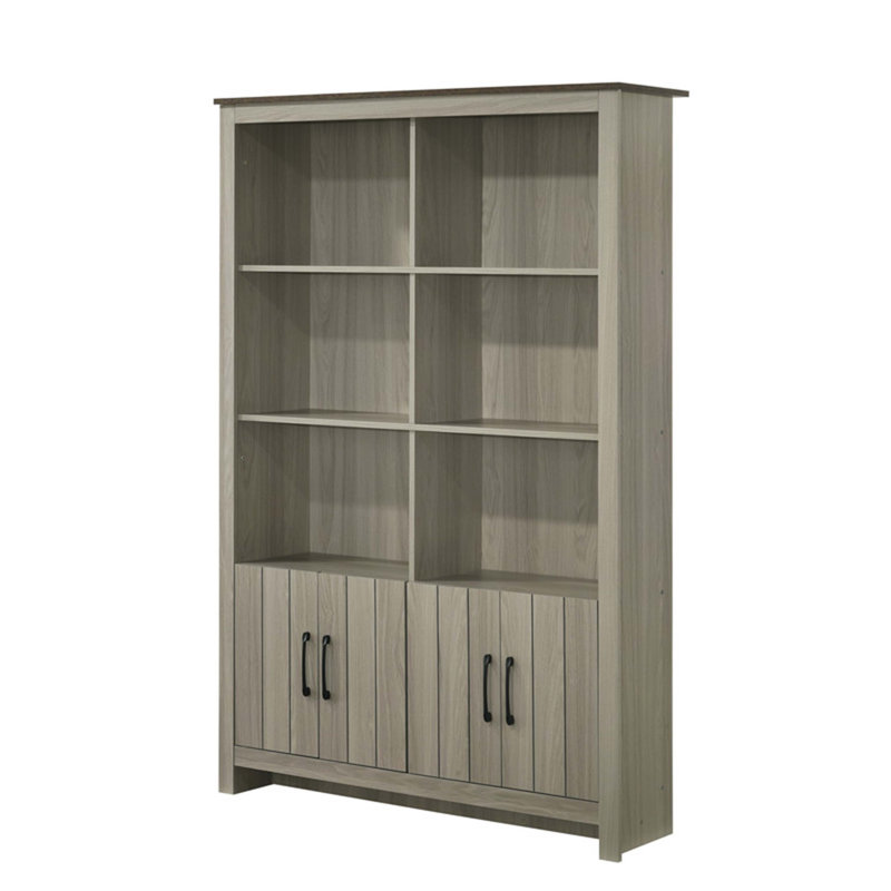 47" Bookcase Shelf With Cabinet Doors
