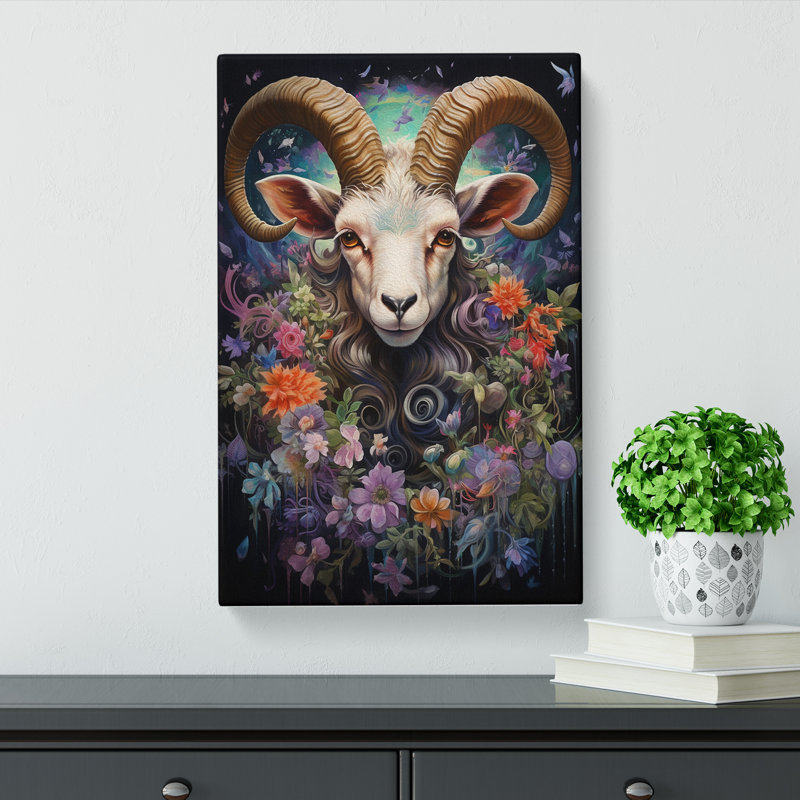 Goat Art Informel Art - Wrapped Canvas, 50cm H x 35cm W x 3cm D