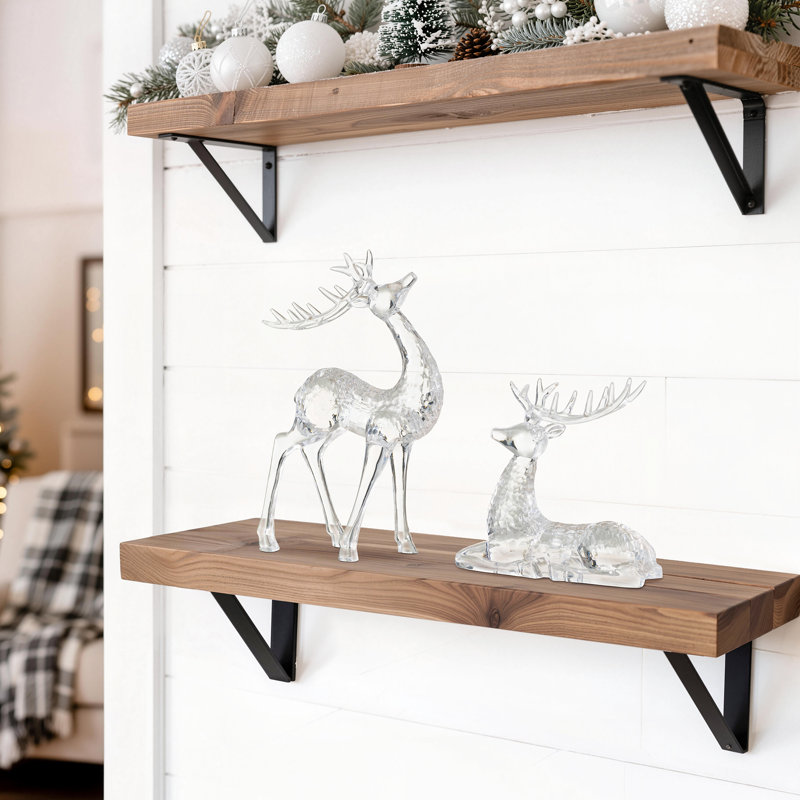 Ensemble de 2 décorations de table de Noël renne en acrylique