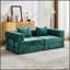 Canapé à compression, canapé-lit à plancher convertible avec structure fixe, causeuse modulaire sans os, aucun assemblage requis, tissu chenille pour le salon et la chambre à coucher-1801246479