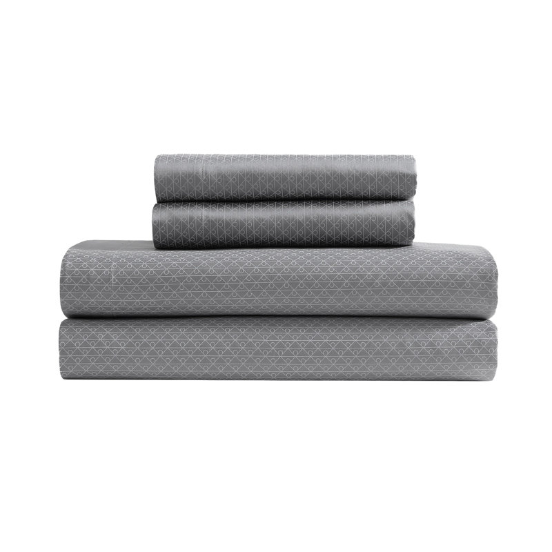 Ensemble de draps Calvin Klein Emblem Tencel, Très grand lit, Gris moyen