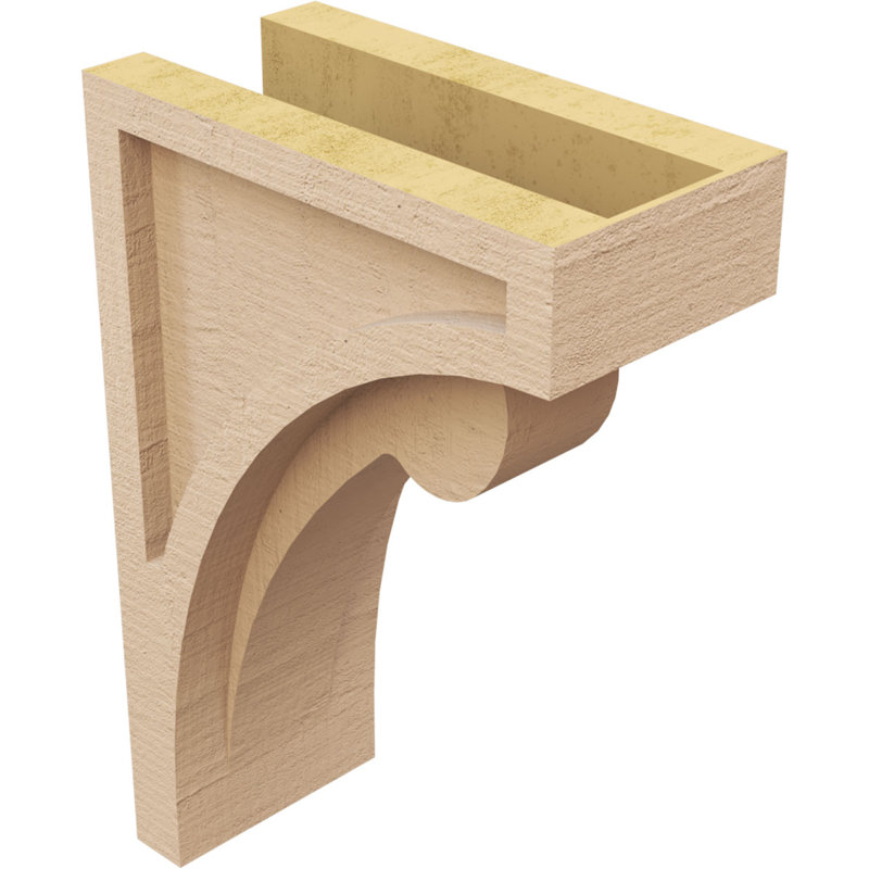 Bois de cèdre brut Viola TimberThane Corbel, apprêté brun clair, H 12 po x l 4 po x P 8 po