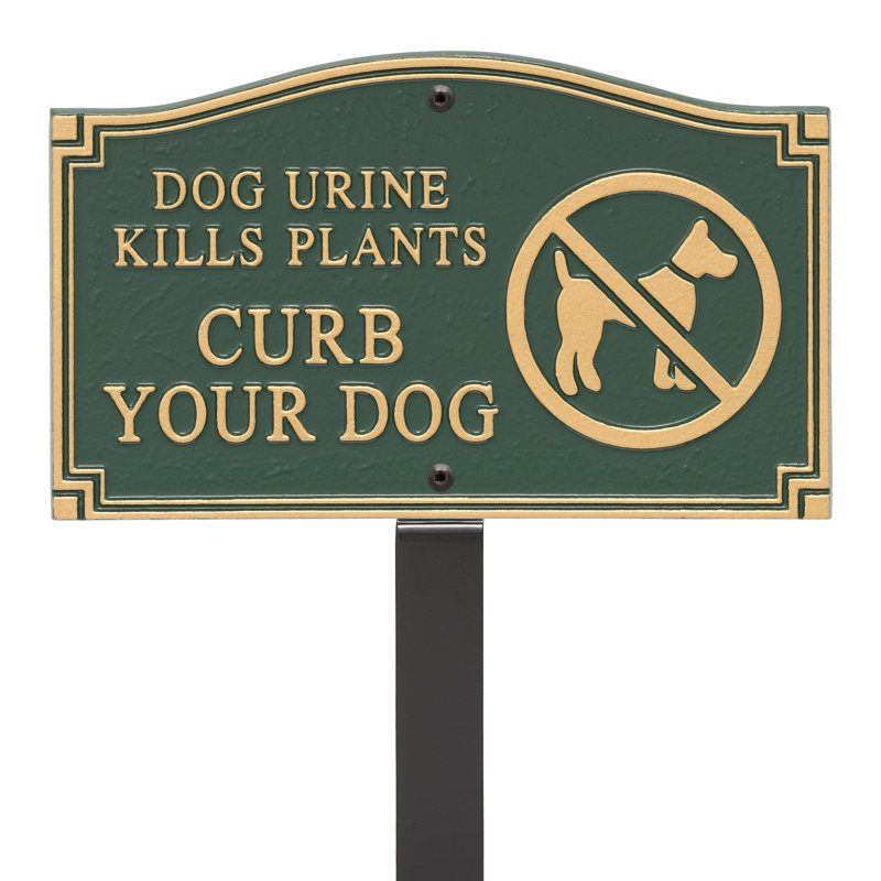 Curb Your Dog Garden Sign