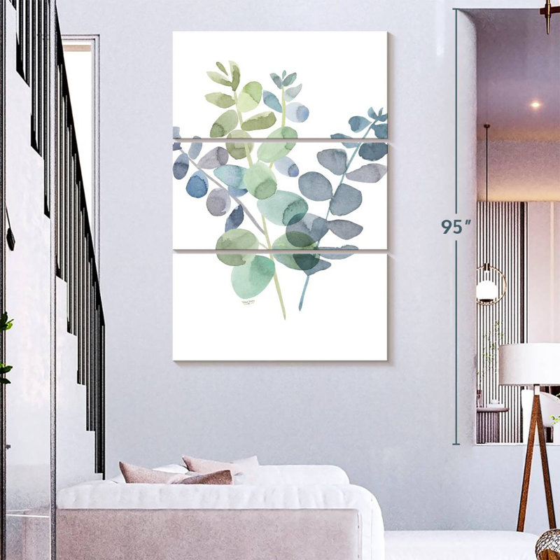 Harnek Inspiration naturelle bleu eucalyptus blanc II, H 32 po x l 20 po