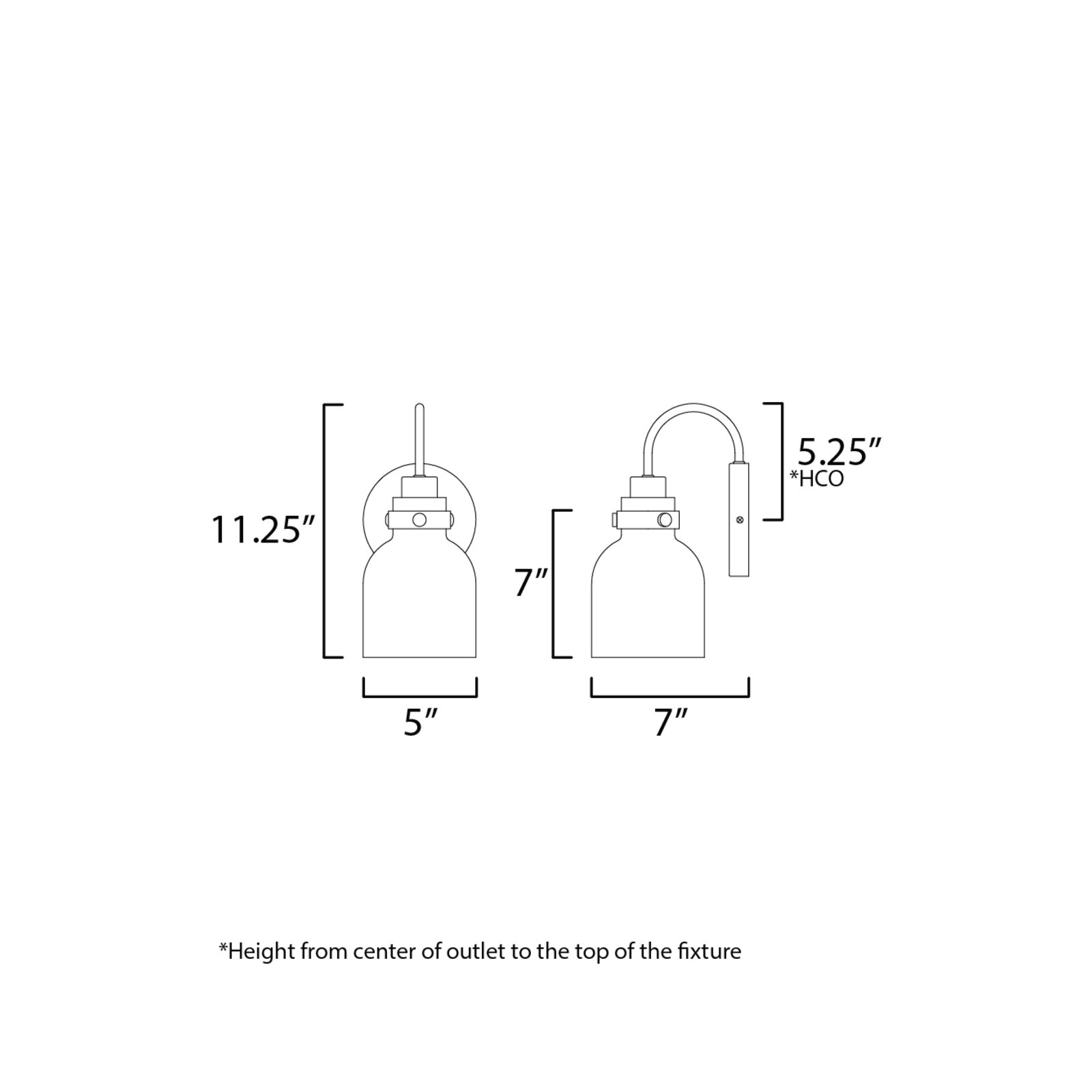 Arold Single Light Glass Dimmable Armed Sconce, Satin Brass