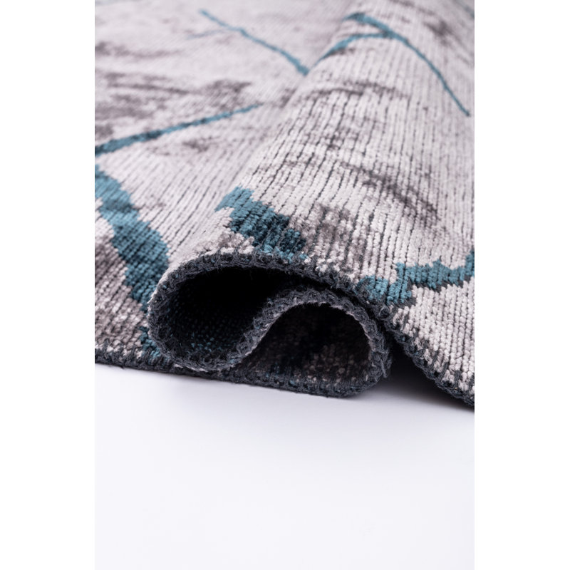 Rapture Blue/Gray Luxury Area Rug, Rectangle 7'10" x 9'10"
