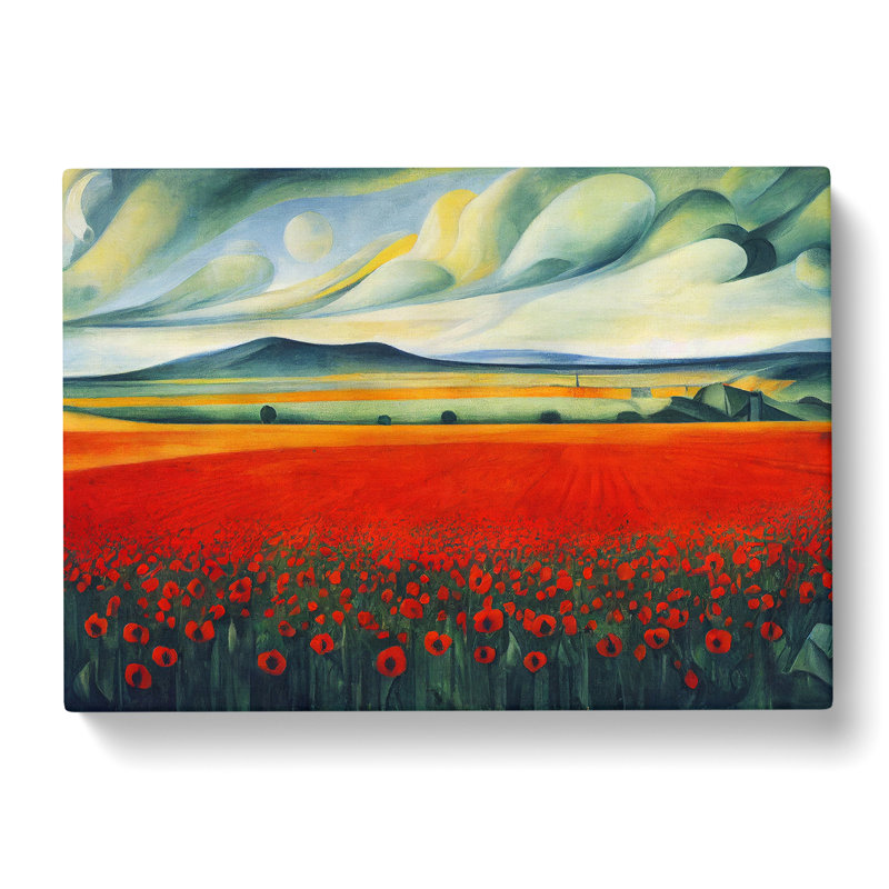 Pure Poppy Field Flowers - Wrapped Canvas, 50cm H x 76cm W x 3cm D