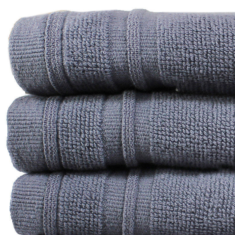 100% Cotton Plush Washcloth, Anthracite Gray