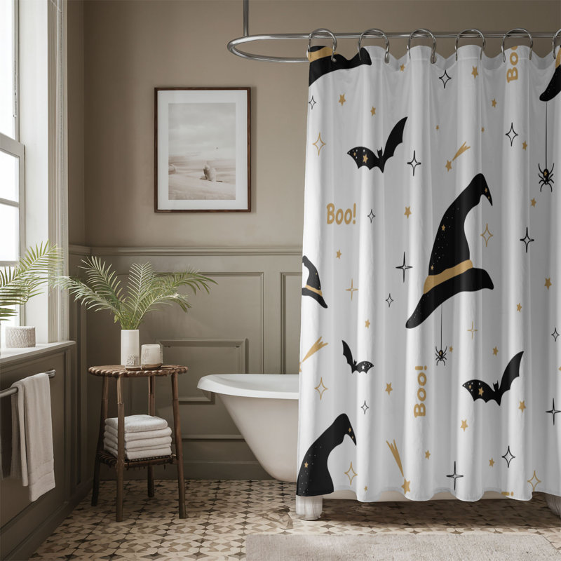 Rideau de douche standard 1 pièce Monster, H 74 po x l 35 po