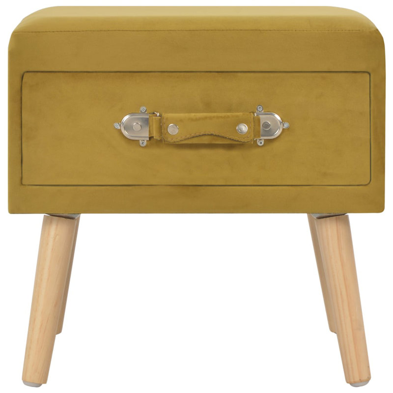 Parris 40cm W Bedside Table, Mustard
