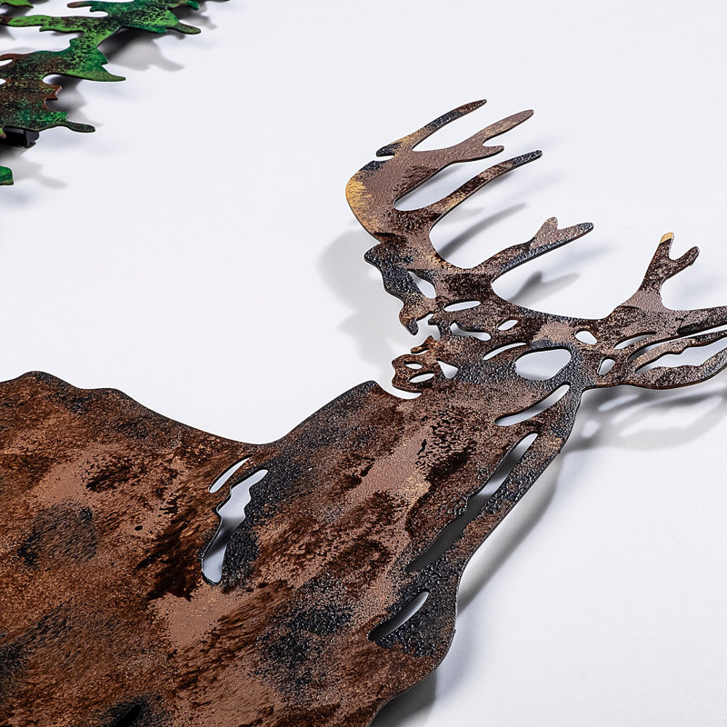 Handmade Decorative Metal Wall Accessory, 25.6 x 31.1 inches | 100% Metal, Thickness: 0.06 inches | Unique Hand-Painted Design, Variations in Color & Texture | Perfect for Home Décor, Living Room & Office Spaces