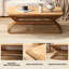 Table basse de style Mid-Century moderne, table d'appoint rectangulaire en bois 43,3 po avec base en bambou tissé - Table basse rustique Boho