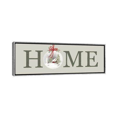 Christmas HOME Sign - Wall Art Print - Framed Canvas