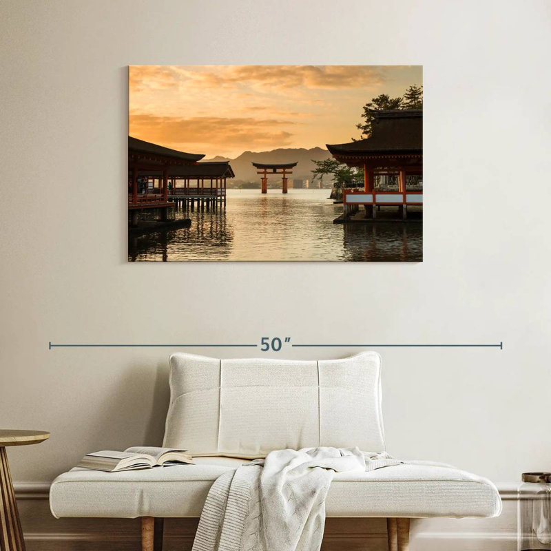 Famous Itsukushima Shrine, 26" H x 39" W