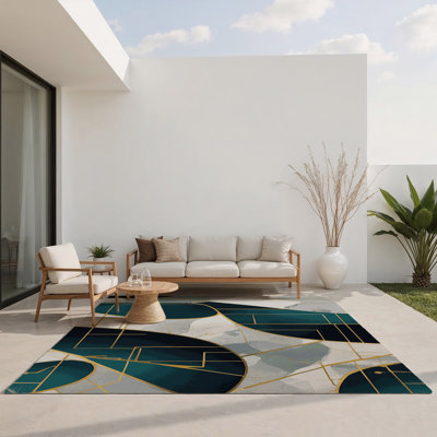 Tapis intérieur et extérieur à tissage Ether