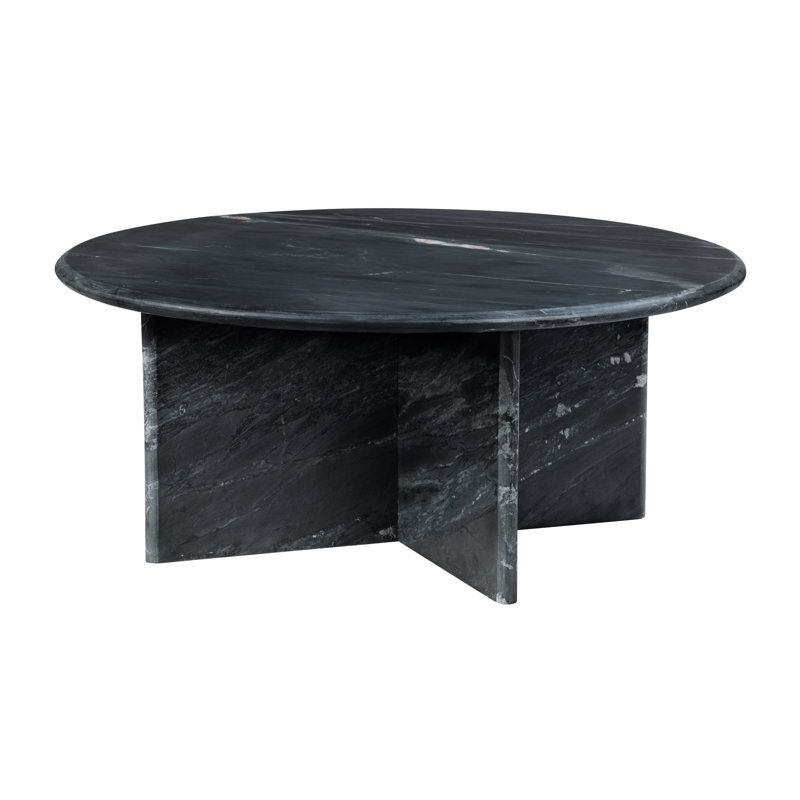 Black Marble Round Cocktail_Coffee Table
