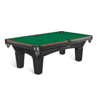 Glenwood 7' Matte Black/Chestnut Tapered Leg Pool Table with Professional Installation -  Brunswick Billiards, 28503880354