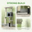 Cat Tree Tower Scratching Post Bed House 132cm Light Grey