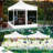 118'' W x 118'' D  Heavy Duty Pop Up Canopy Tent with 4 Sidewalls, Commercial Gazebo Party Tent-98664819
