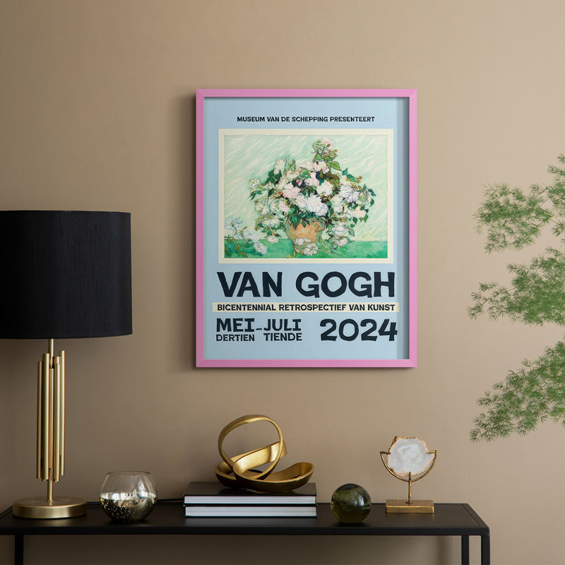 "Van Gogh, exposition d'affiches IV", H 30 po x l 24 po, Rose
