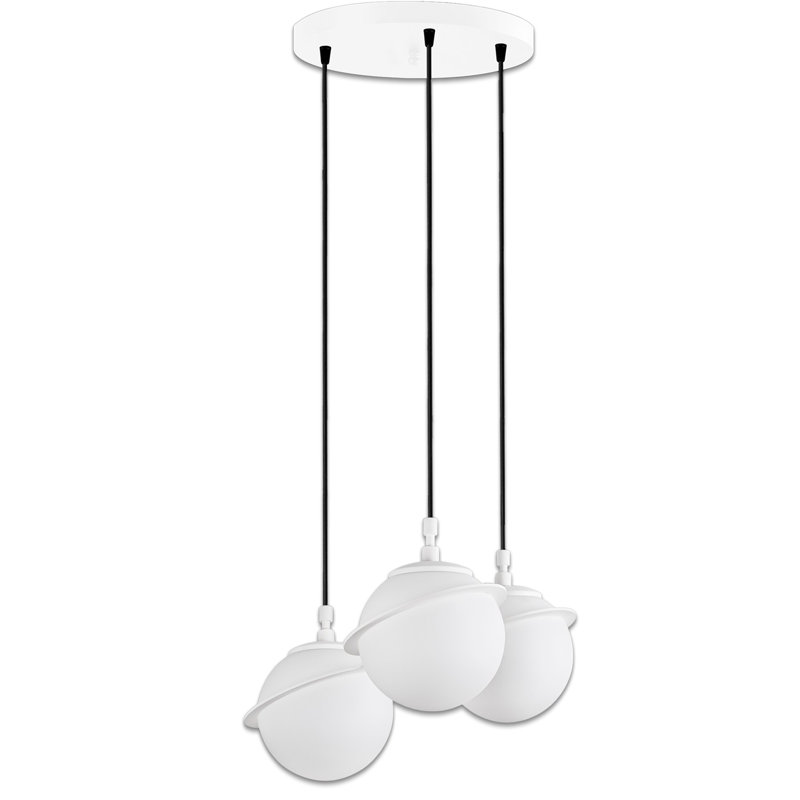 Luminaire suspendu à hauteur réglable Saturn, Blanc