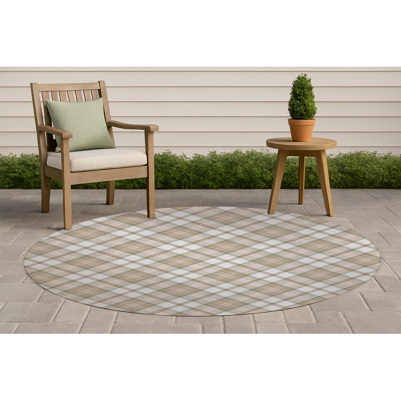 Tapis d'extérieur antidérapant Diamond, Rond 5 pi