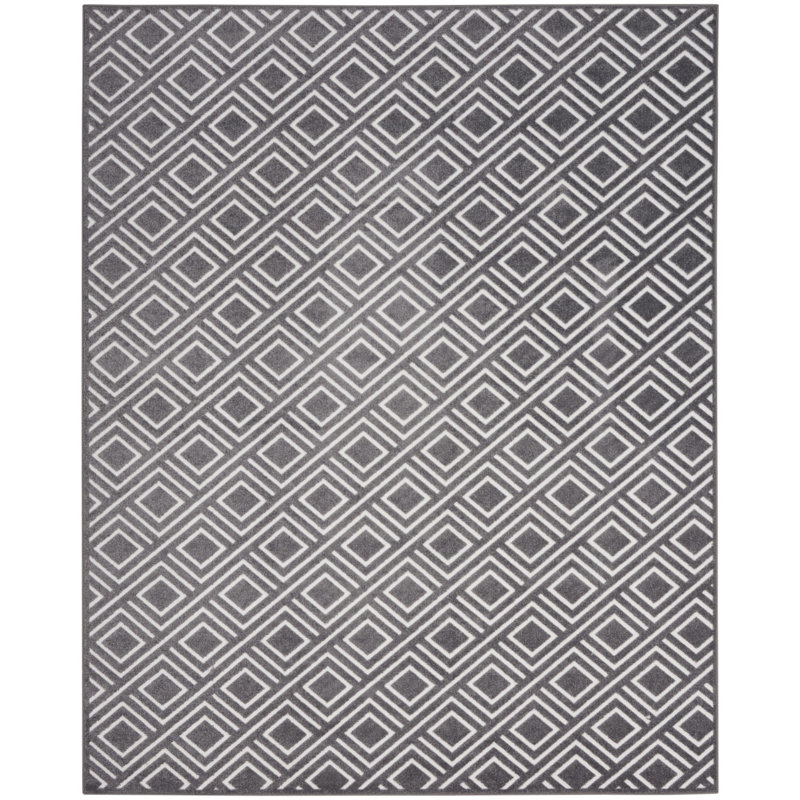 9' X 12' Gray Geometric Area Rug