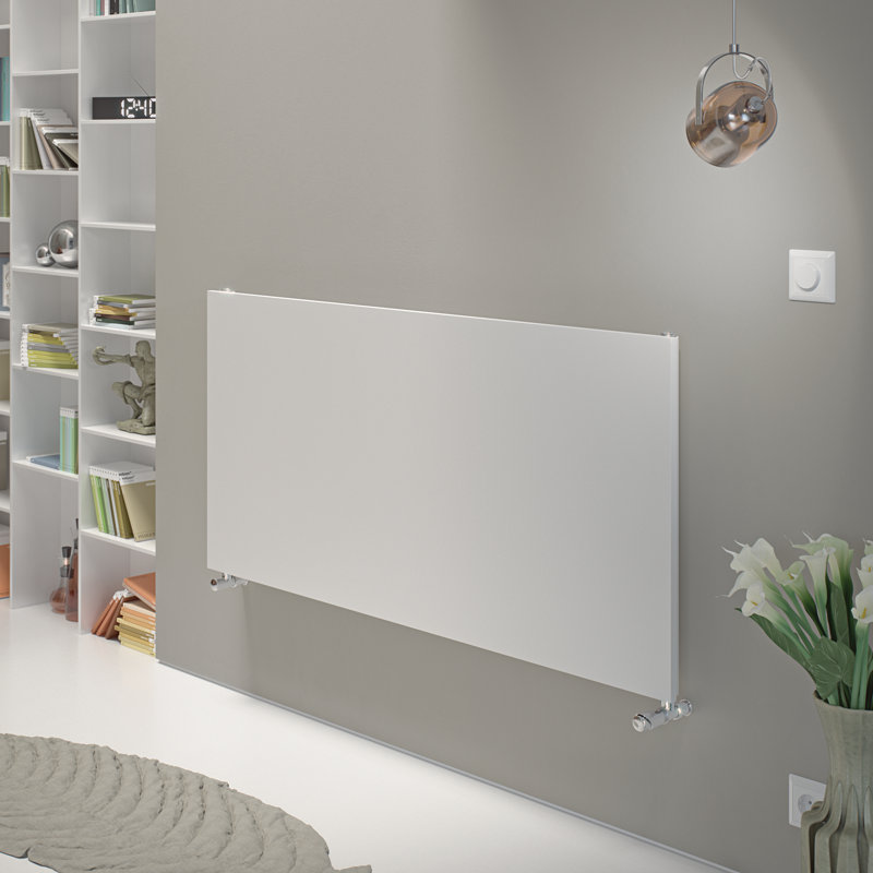 Andrew Horizontal Designer Radiator, 60cm H x 150cm W x 7.4cm D, White