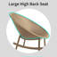Chaises berçantes de luxe modernes et luxueuses de style glamour organique, chaises berçantes en forme d'œuf et chaises d'extérieur intérieures en plastique toutes saisons avec design perforé respirant pour la terrasse, le balcon, la véranda et le bord de la piscine, beige-339079000