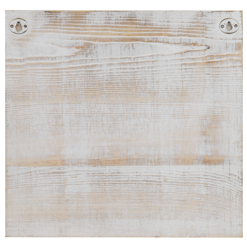 Solid Wood Free Standing Magazine Rack, Rustic Whitewash