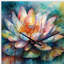 Horloge murale en forme de lotus rose-106134514