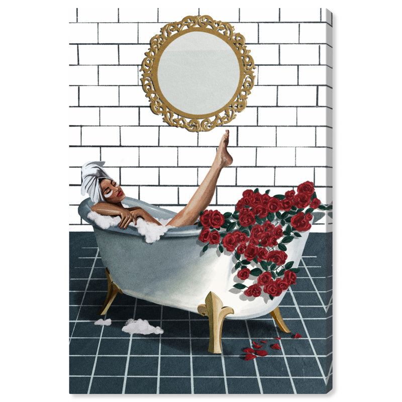 «Bathtime Lounge II», reproduction sur toile, H 30 po x l 20 po, Toile tendue