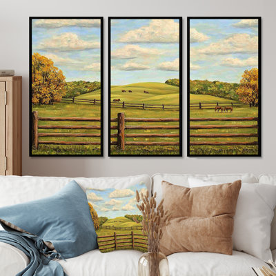 Kentucky Bluegrass Country Charm II  Kentucky Wall Art Print Set