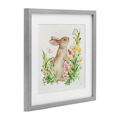 «Spring Celebration Rabbit», reproduction encadrée sous verre, conception de Katrina Pete
