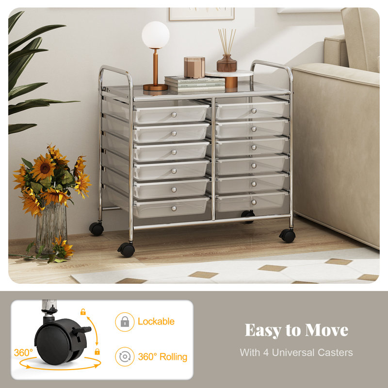 12 Drawer Storage Drawer, Clear