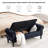 Elegant Upholstered Storage Bench with Roll Arms and Stylish Stitching & Button Design-2012909890
