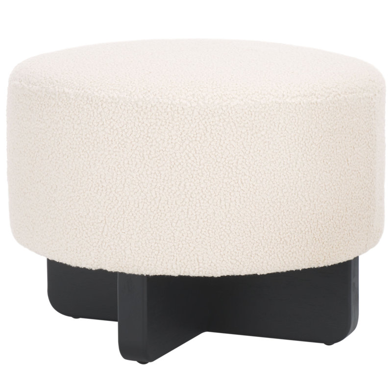 Lathierio Upholstered Ottoman, Black