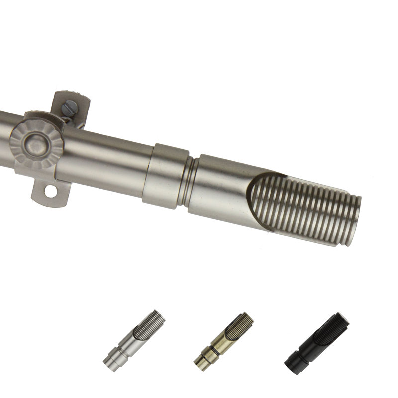 Tringle à rideaux simple ajustable Balzer, Nickel satiné, 18” - 28”
