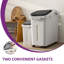 Contenant de rangement pour farine de riz de 11,4 + 5,8 gallons avec bac de rangement