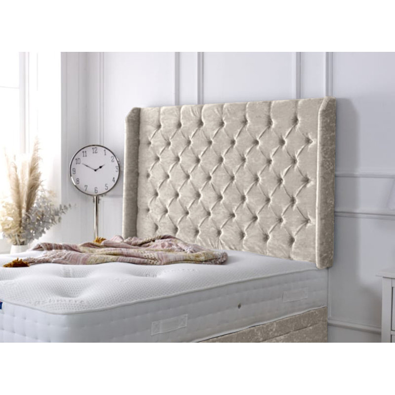 Upholstered Headboard, Cream, Double (4'6)