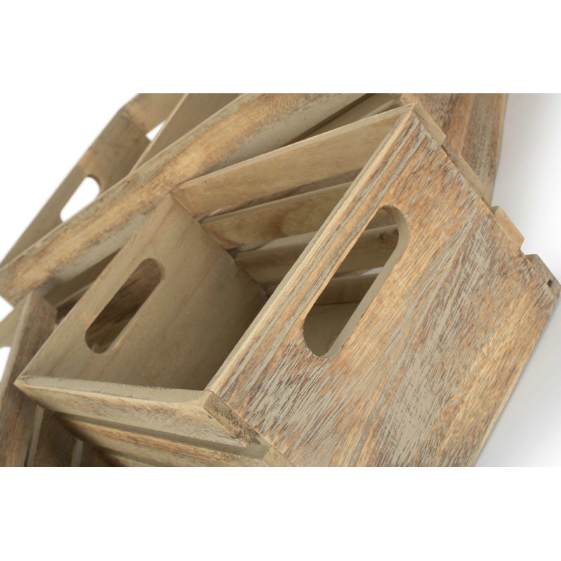 Wood 3 Piece Organiser Box Set