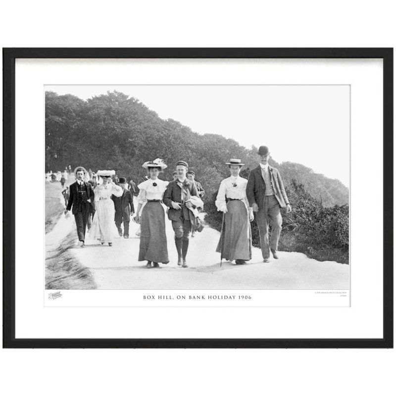 Box Hill, On Bank Holiday 1906 by Francis Frith - Single Picture Frame Print, 60cm H x 80cm W x 2.3cm D