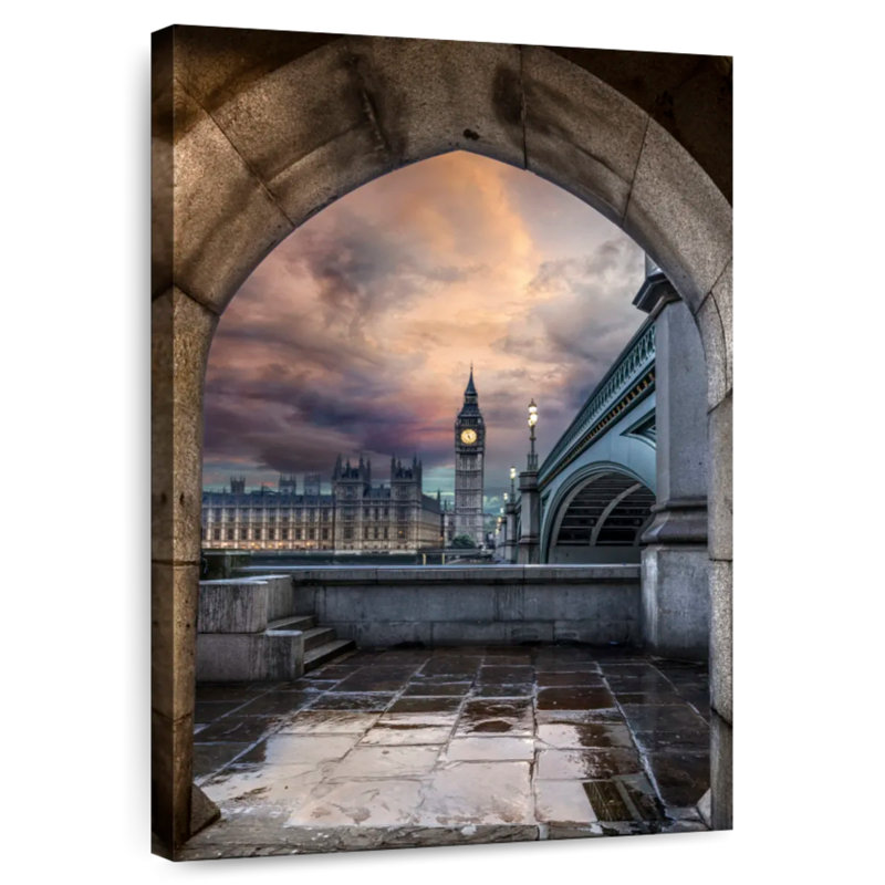 Lilie Parliament House From Westminster Bridge, 36" H x 24" W
