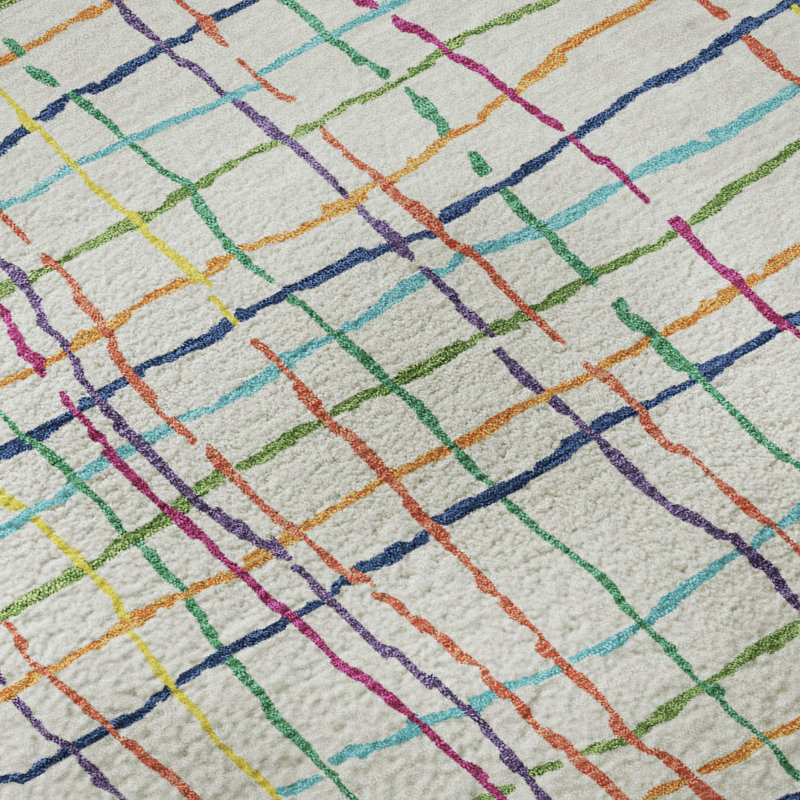 Tapis de qualité supérieure à rayures lavables à la machine AMF998, Rectangle 10 pi x 14 pi