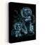 Space Dog And Puppy Abstract Contemporary Cat Dog Landscape Nature Wall Art Print 1 Piece Wrapped Canvas Wall Art-2063109963
