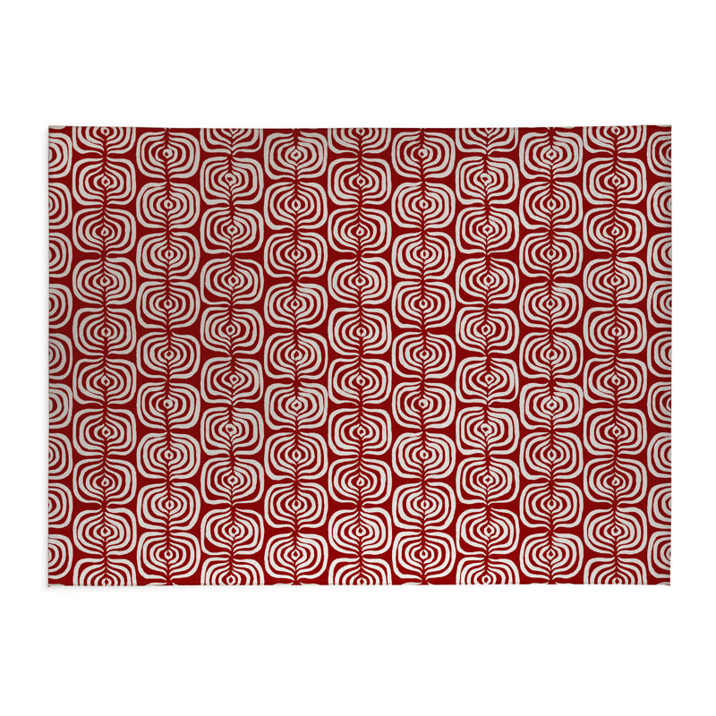 The Way Low Profile Kitchen Mat, Rectangle 2' x 3', Cranberry Red
