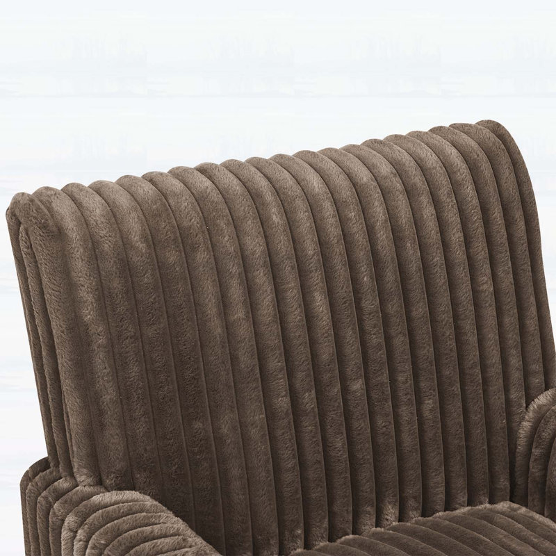 Fauteuil rembourré confortable pour le salon, Dark Coffee