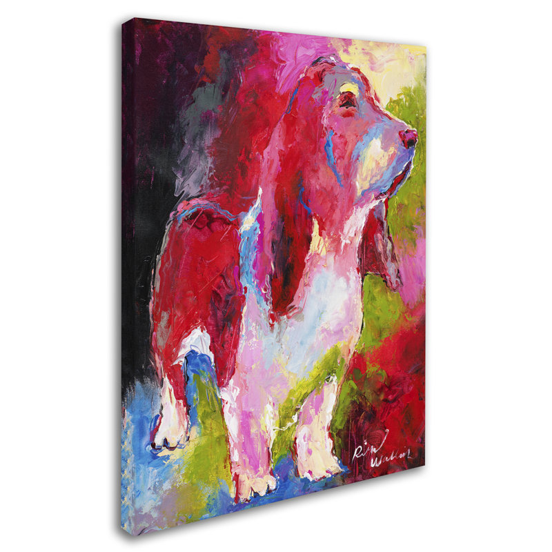 « red head », impression sur toile, H 19 po x l 14 po x P 2 po, Pas de tapis, Toile tendue