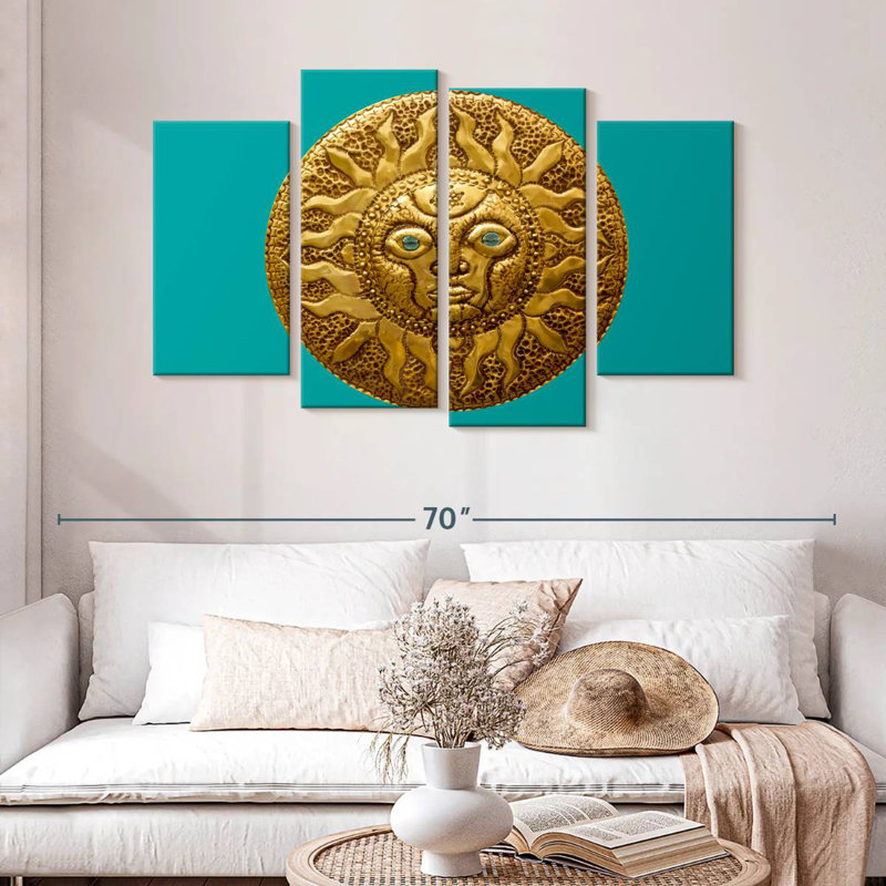 Adella Golden Sun Symbol, 32'' H x 52'' W