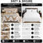 Bliss Complete Bedding Set Wave Beige Duvet Cover Fitted Sheet With Matching Pillow Case-119317748